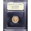 Image 4 : ***Auction Highlight*** 1895-p Gold Liberty Quarter Eagle $2 1/2 Graded Unc Details By USCG (fc)