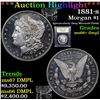 Image 1 : ***Auction Highlight*** 1881-s Morgan Dollar $1 Graded GEM++ DMPL By USCG (fc)