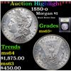 Image 1 : ***Auction Highlight*** 1880-o Morgan Dollar $1 Graded Select+ Unc By USCG (fc)