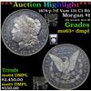 Image 1 : ***Auction Highlight*** 1878-p 7tf Vam 131 C1 R5 Morgan Dollar $1 Graded Select Unc+ DMPL By USCG (f