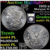Image 1 : ***Auction Highlight*** 1921-s Morgan Dollar $1 Graded Select Unc+ PL By USCG (fc)