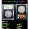 Image 1 : ***Auction Highlight*** 1897-o Morgan Dollar $1 Graded Select+ Unc By USCG (fc)