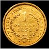 Image 3 : ***Auction Highlight*** 1851-c Charlotte Gold Dollar $1 Graded Select Unc By USCG (fc)