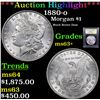 Image 1 : ***Auction Highlight*** 1880-o Morgan Dollar $1 Graded Select+ Unc By USCG (fc)