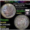 Image 1 : ***Auction Highlight*** 1902-o Rainbow Toned Morgan Dollar $1 Graded GEM+ Unc By USCG (fc)