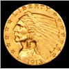 Image 2 : ***Auction Highlight*** 1913-p Gold Indian Quarter Eagle $2 1/2 Graded Select+ Unc By USCG (fc)
