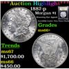 Image 1 : ***Auction Highlight*** 1887-p Morgan Dollar $1 Graded GEM++ Unc By USCG (fc)