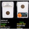 Image 1 : NGC 1924-d Lincoln Cent 1c Graded au58 By NGC
