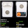 Image 1 : NGC 1912-s Liberty Nickel 5c Graded vg10 By NGC