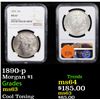 Image 1 : NGC 1890-p Morgan Dollar $1 Graded ms63 By NGC