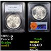 Image 1 : PCGS 1923-p Peace Dollar $1 Graded ms62 By PCGS