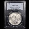 Image 2 : PCGS 1923-p Peace Dollar $1 Graded ms62 By PCGS
