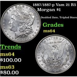 1887/1887-p Vam 21 R5 Morgan Dollar $1 Grades Choice Unc
