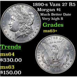 1890-s Vam 27 R5 Morgan Dollar $1 Grades Select+ Unc