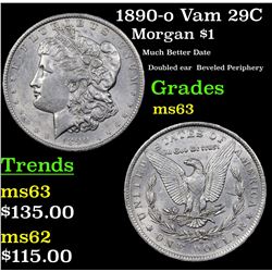 1890-o Vam 29C Morgan Dollar $1 Grades Select Unc