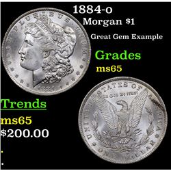 1884-o Morgan Dollar $1 Grades GEM Unc