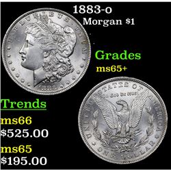 1883-o Morgan Dollar $1 Grades GEM+ Unc