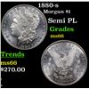Image 1 : 1880-s Morgan Dollar $1 Grades GEM+ Unc