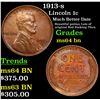 Image 1 : 1913-s Lincoln Cent 1c Grades Choice Unc BN