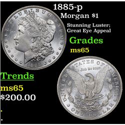 1885-p Morgan Dollar $1 Grades GEM Unc