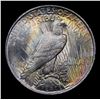 Image 3 : 1923-p Rainbow Toned Peace Dollar $1 Grades Select+ Unc