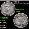 Image 1 : 1883-p Seated Liberty Dime 10c Grades vf++