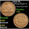 Image 1 : 1858 SL Flying Eagle Cent 1c Grades vf+