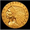 Image 2 : 1911-p Gold Indian Quarter Eagle $2 1/2 Grades Choice AU/BU Slider