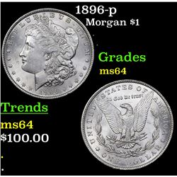 1896-p Morgan Dollar $1 Grades Choice Unc