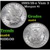 Image 1 : 1885/18-o Vam 3 Morgan Dollar $1 Grades Choice Unc