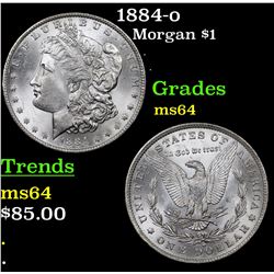 1884-o Morgan Dollar $1 Grades Choice Unc