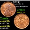 Image 1 : 1912-p Lincoln Cent 1c Grades Choice+ Unc RB