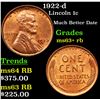 Image 1 : 1922-d Lincoln Cent 1c Grades Select+ Unc RB