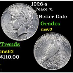 1926-s Peace Dollar $1 Grades Select Unc