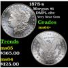 Image 1 : 1878-s Morgan Dollar $1 Grades Choice+ Unc