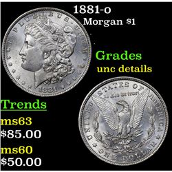 1881-o Morgan Dollar $1 Grades Unc Details