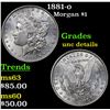 Image 1 : 1881-o Morgan Dollar $1 Grades Unc Details