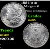 Image 1 : 1884-o /o Morgan Dollar $1 Grades GEM Unc