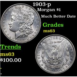 1903-p Morgan Dollar $1 Grades Select Unc