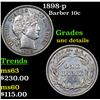 Image 1 : 1898-p Barber Dime 10c Grades Unc Details