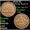 Image 1 : 1858 SL Flying Eagle Cent 1c Grades vf++