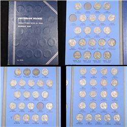 Near Complete Jefferson Nickel Book 1938-1961 62 Coins Grades