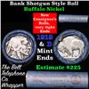 Image 1 : Buffalo Nickel Shotgun Roll in Old Bank Style 'Bell Telephone'  Wrapper 1919 & d Mint Ends Grades