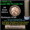 Image 1 : ***Auction Highlight*** Uncirculated 1c orig shotgun roll, 1955-s  In Old Brinks wrapper  Grades
