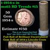 Image 1 : ***Auction Highlight*** Uncirculated 1c orig shotgun roll, 1954-s  In Old Brinks wrapper  Grades (fc