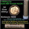 Image 1 : ***Auction Highlight*** Uncirculated 1c orig shotgun roll, 1959-p  In Old Brinks wrapper  Grades (fc