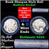 Image 1 : Buffalo Nickel Shotgun Roll in Old Bank Style 'Bell Telephone'  Wrapper 1918 & d Mint Ends Grades