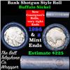 Image 1 : Buffalo Nickel Shotgun Roll in Old Bank Style 'Bell Telephone'  Wrapper 1924 & s Mint Ends Grades