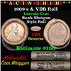 Image 1 : Lincoln Wheat cent 1c orig roll, 1909-s end, VDB other end Grades