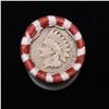 Image 3 : Mixed small cents 1c orig shotgun roll, 1915-d Wheat Cent, 1859 Indian Cent other end, N.F. String &